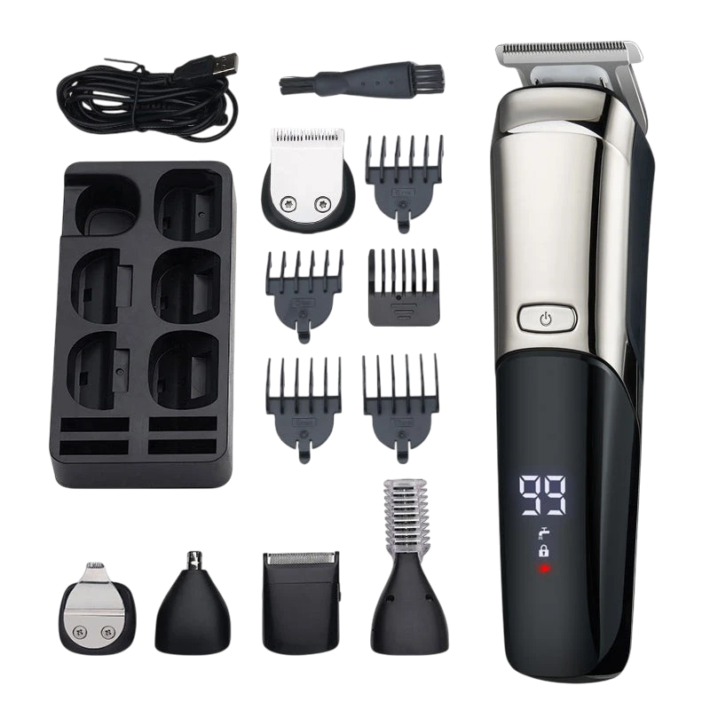 6-in-1 Men's Hair Clipper & Grooming Kit – Waterproof | Aladinae
