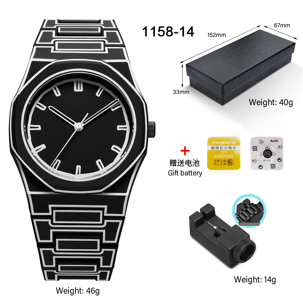 SHUAIKE new personality fashion large dial women's watch candy color trend fashion watch decorative color watch