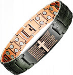 Amazon Hot Selling European and American Cross-Border Twill Antique Red Copper Men's Bracelet, Three Rows of Magnets Bracelet Wholesale