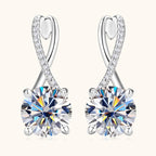 Cross-border new fashion versatile moissanite diamond earrings earrings for women high-end S925 sterling silver earrings wholesale ear buckles