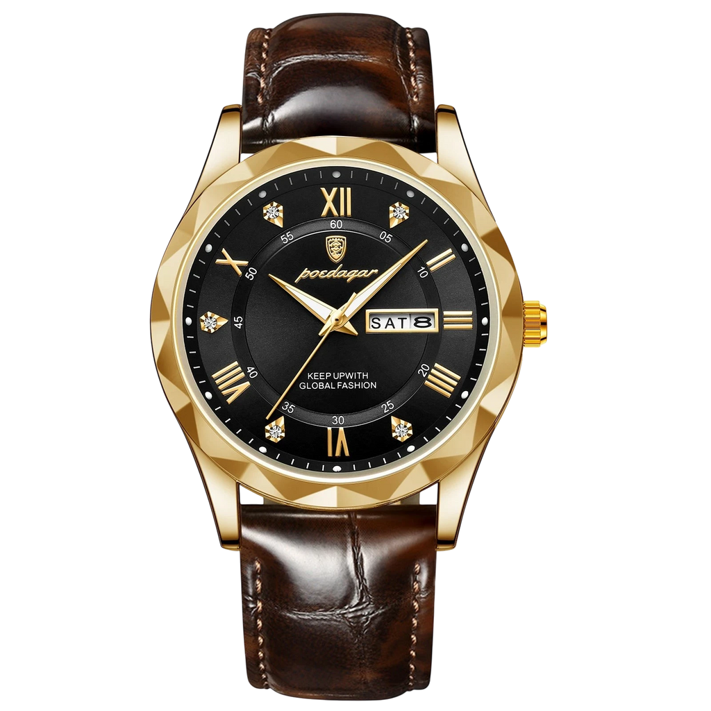 Swiss-Style Men's Dual Calendar Quartz Watch | Aladinae