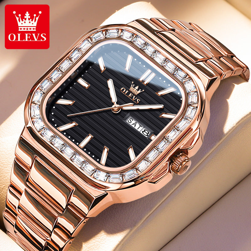 Men's Oris-Style Quartz Watch – Steel Band | Aladinae
