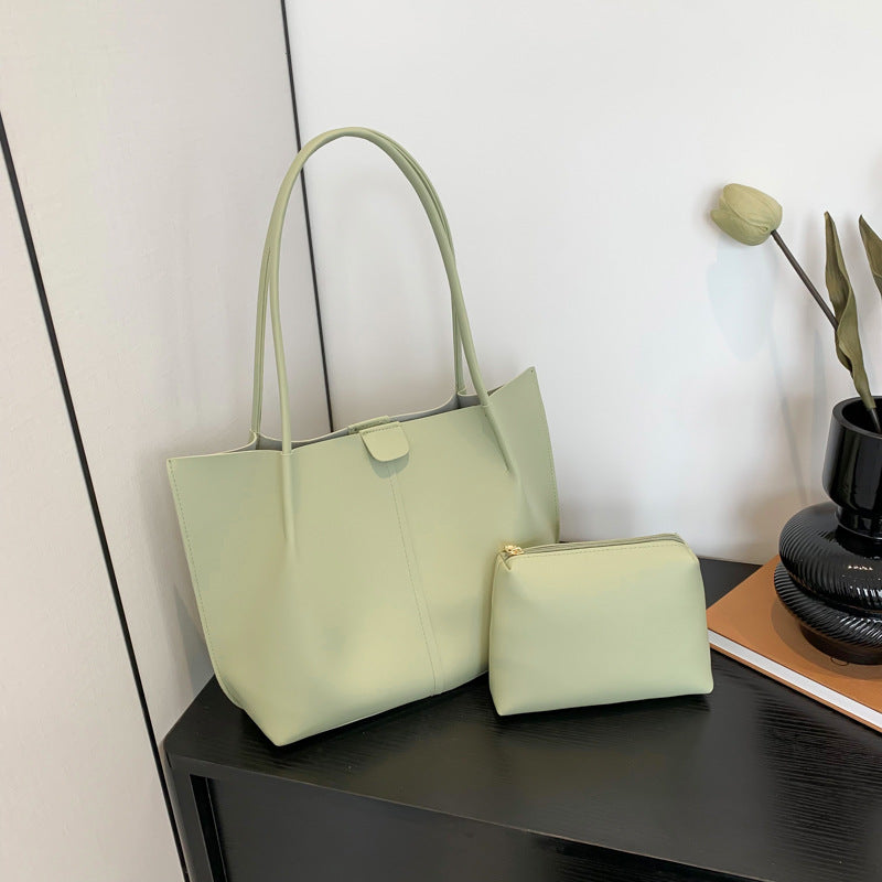 Large capacity hand-held mother-and-child tote bag for women 2024 new fashion shoulder bag cross-border foreign trade commuter bag