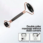 Cross-border facial massage stick double-headed face massager heart-shaped scraping beauty massage board massage roller spot
