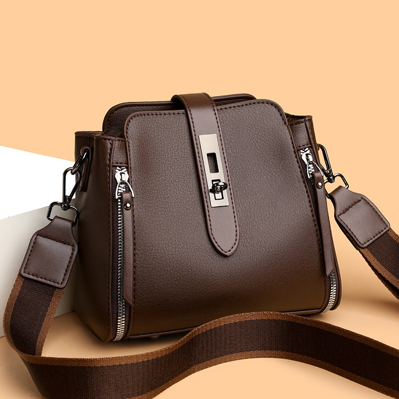 Cross-border niche high-end bucket bag for women 2025 spring new style fashionable all-match handbag trendy shoulder messenger bag