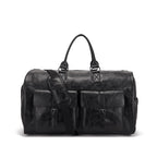 Guangzhou factory spot Amazon travel convenient carry-on clothing bag large PU leather duffel bag women's fashion