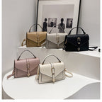 Retro bag women solid color autumn and winter women's bag 2024 new style fashion casual simple shoulder handbag crossbody small square bag