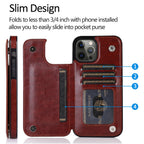iPhone Wallet Case - Leather, Card Holder, Stand