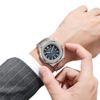 Men's Blue Dual Calendar Steel Watch | Aladinae