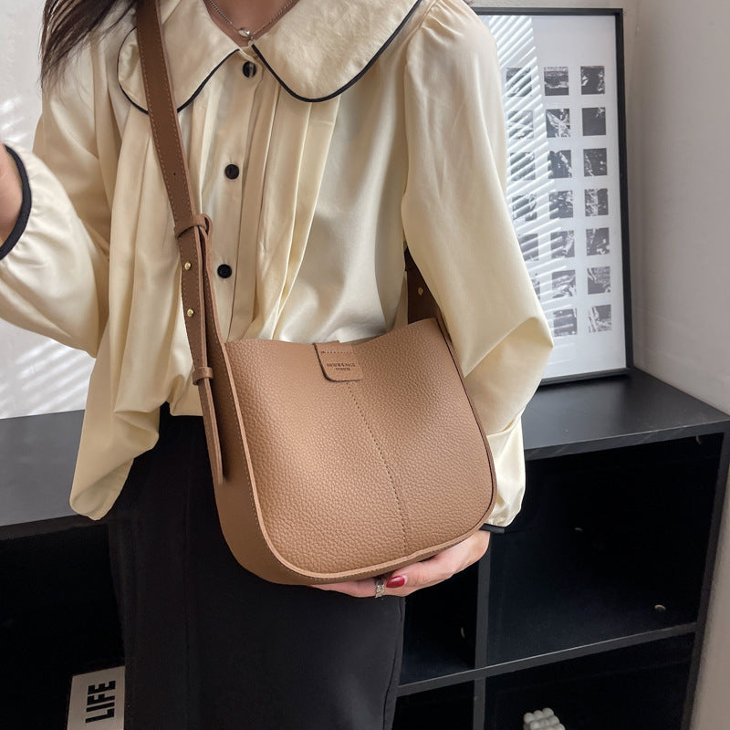Cross-border all-match small bag for women 2025 spring and summer new fashion shoulder messenger bag retro commuter mother-and-child bucket bag