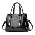 Amoi new crocodile pattern fashion high-end women's bag large capacity handbag ladies shoulder bag messenger bag mom bag