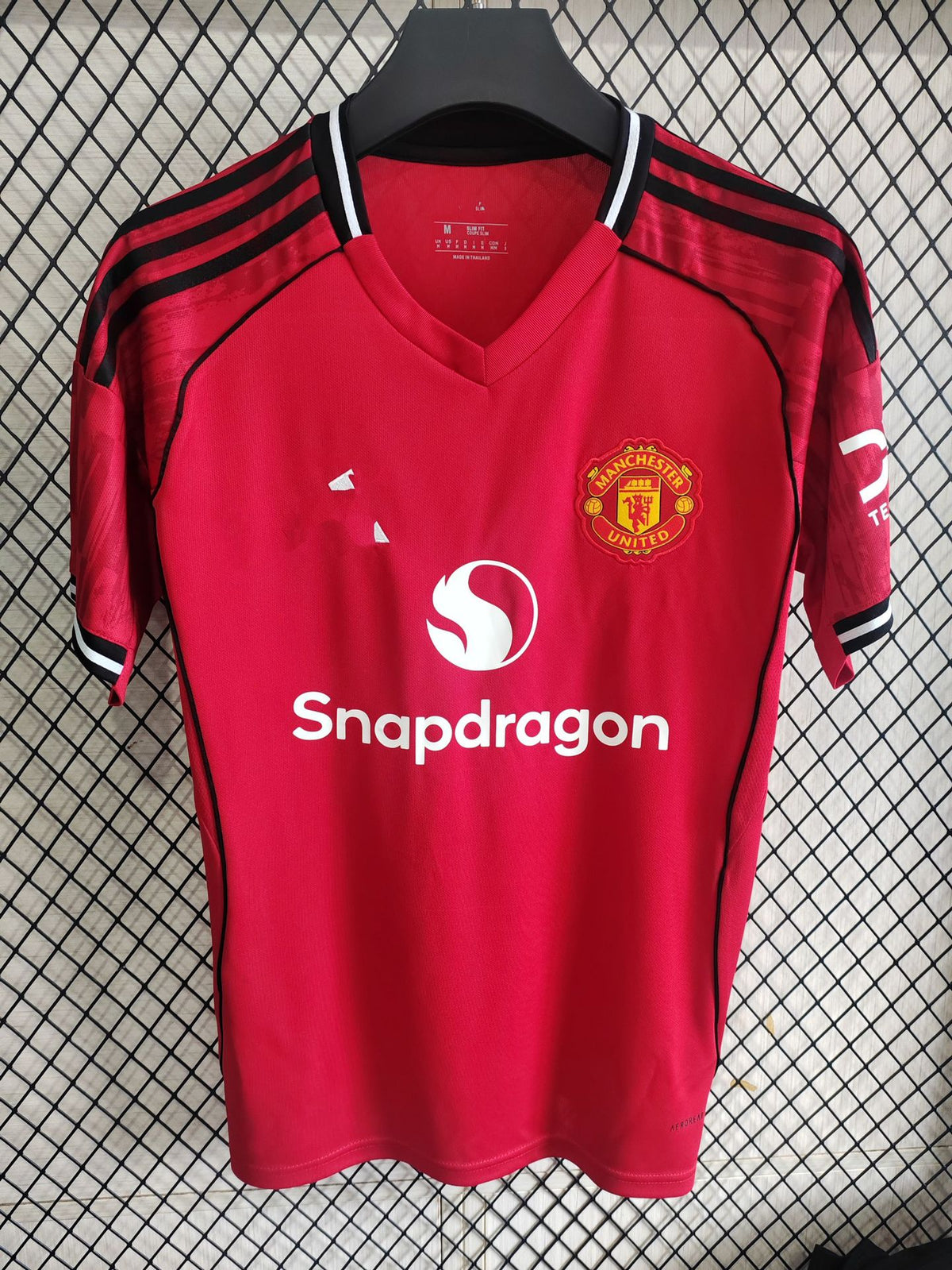 Men's Short-Sleeve Football Jersey - Polyester, Striped