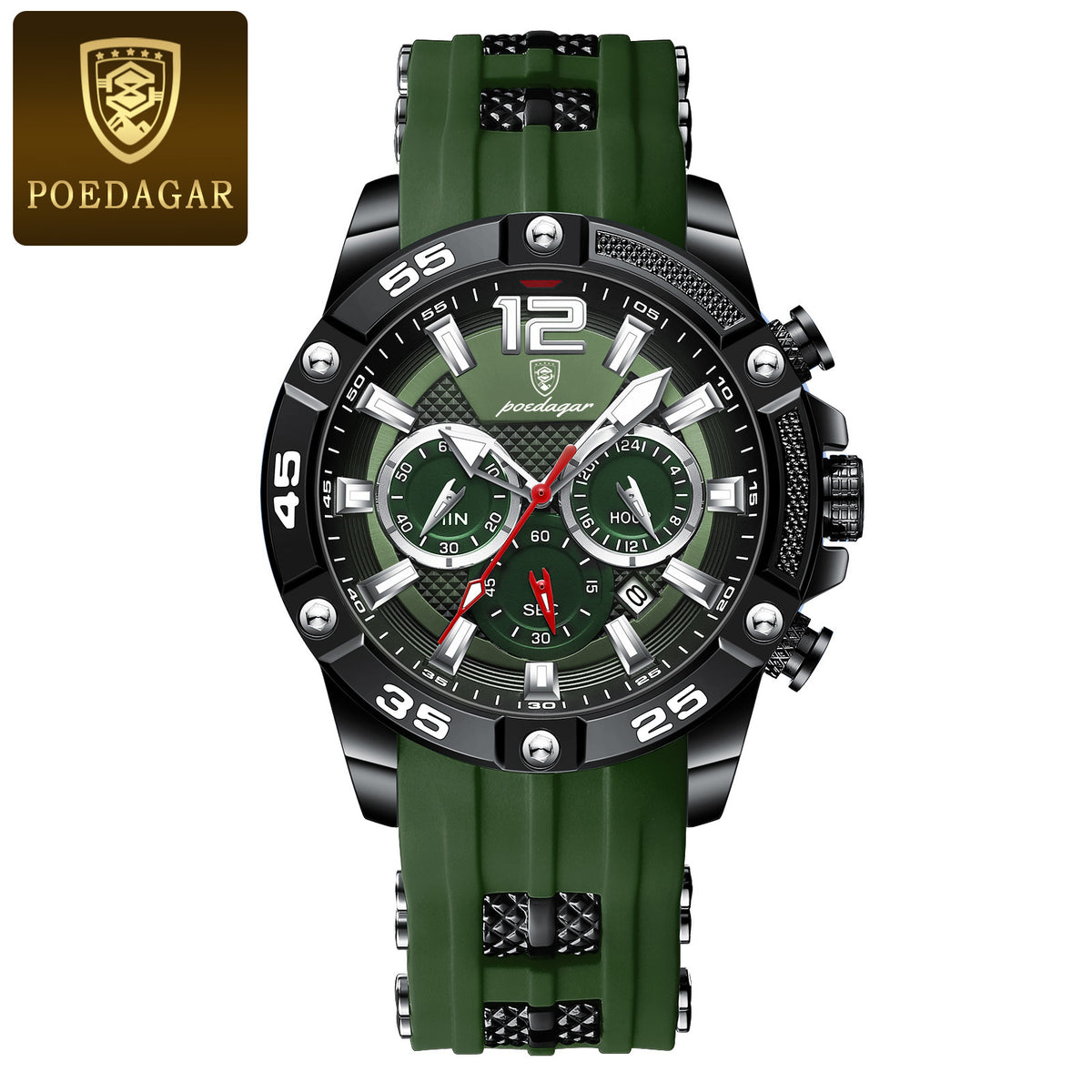 Men's Multi-Function Quartz Watch - Silicone Band
