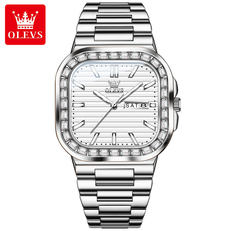 Men's Oris-Style Quartz Watch – Steel Band | Aladinae