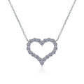 T-brand clavicle chain necklace, S925 sterling silver plated with Pt950 moissanite, heart-shaped moissanite pendant, factory direct sales.