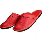 Unisex Leather Slip-On House Slippers | Aladinae