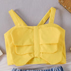 Foreign trade cross-border European and American summer sweet cool girl suits small and medium children's shorts camisole vest flower shorts new products