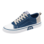 Men's Blue Canvas Skateboard Shoes – Low Top | Aladinae