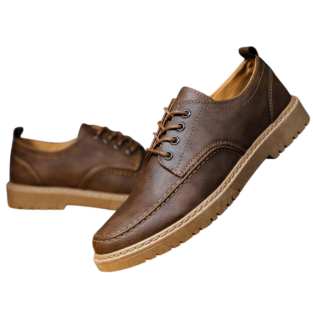 Men's Black British Brogue Shoes | Aladinae
