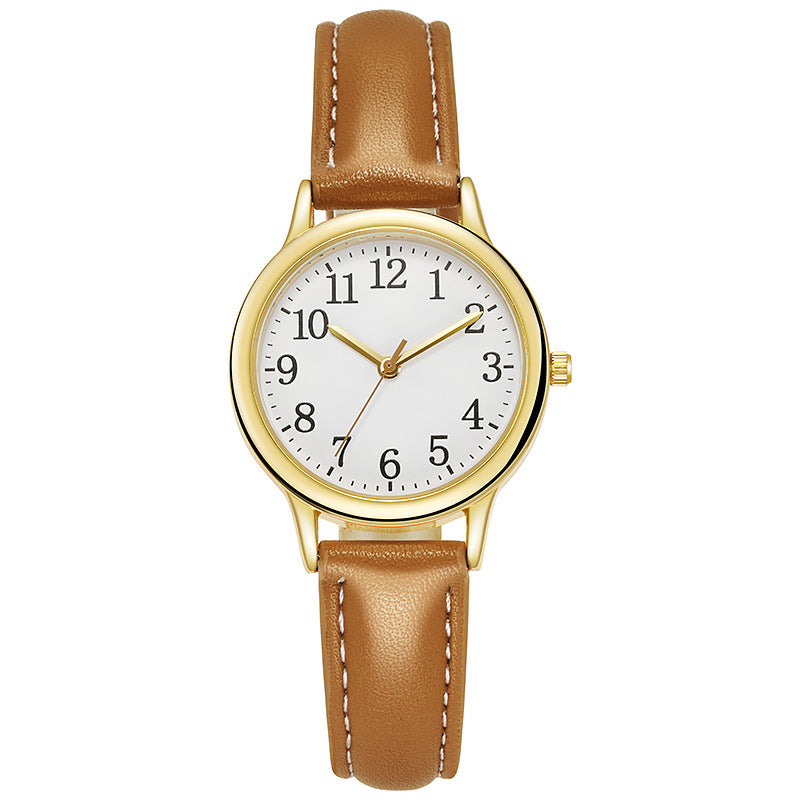 Cross-border foreign trade new simple digital fashion women's quartz watch small belt ladies watch women's watch