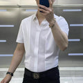 Men's Black & White Color Block Shirt – Slim | Aladinae