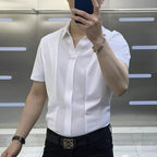 Men's Black & White Color Block Shirt – Slim | Aladinae