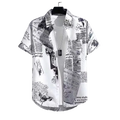 Unisex Cuban Collar Floral Print Shirt – Retro | Aladinae