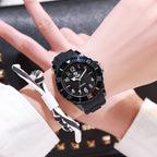 Kids' Black Digital Watch - Silent, Waterproof