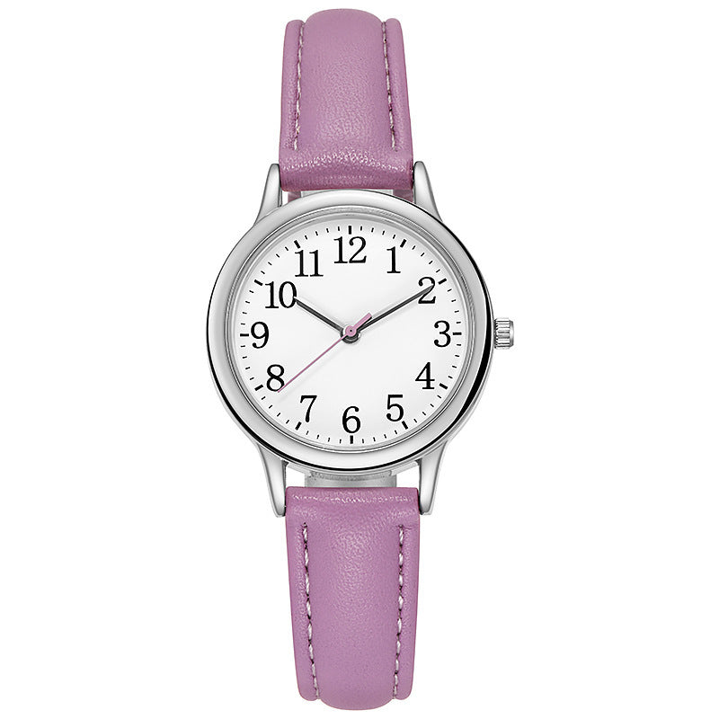 Cross-border foreign trade new simple digital fashion women's quartz watch small belt ladies watch women's watch