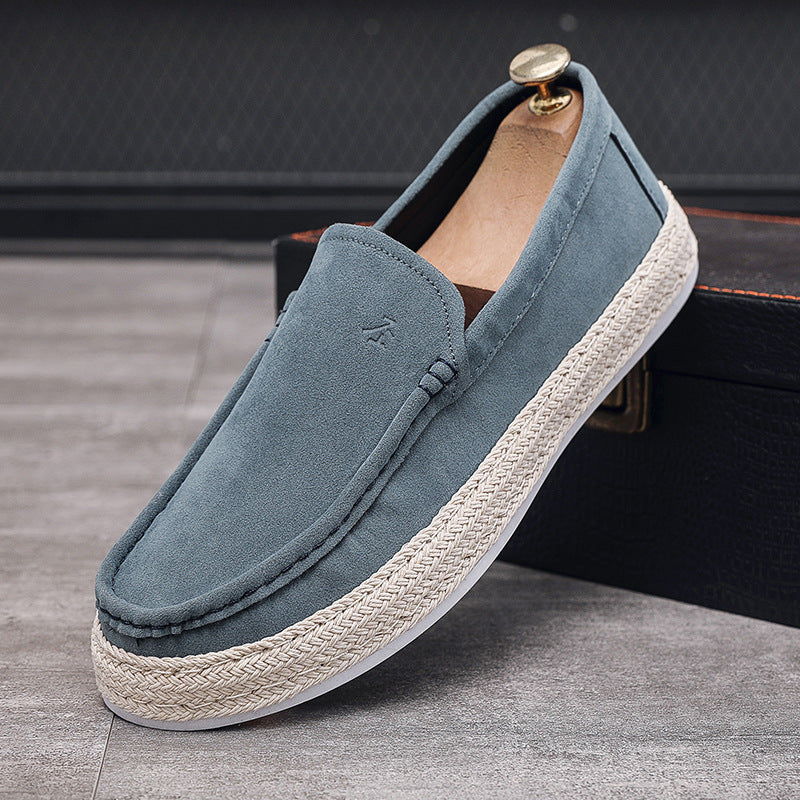 Men's Shoes Spring and Summer Men's Casual Pumps Canvas Shoes Men's Slip-on Lofter Handmade Old Beijing Cloth Shoes Soft Bottom