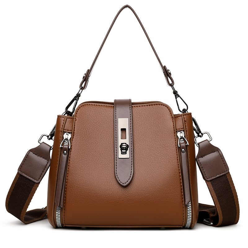 Cross-border niche high-end bucket bag for women 2025 spring new style fashionable all-match handbag trendy shoulder messenger bag