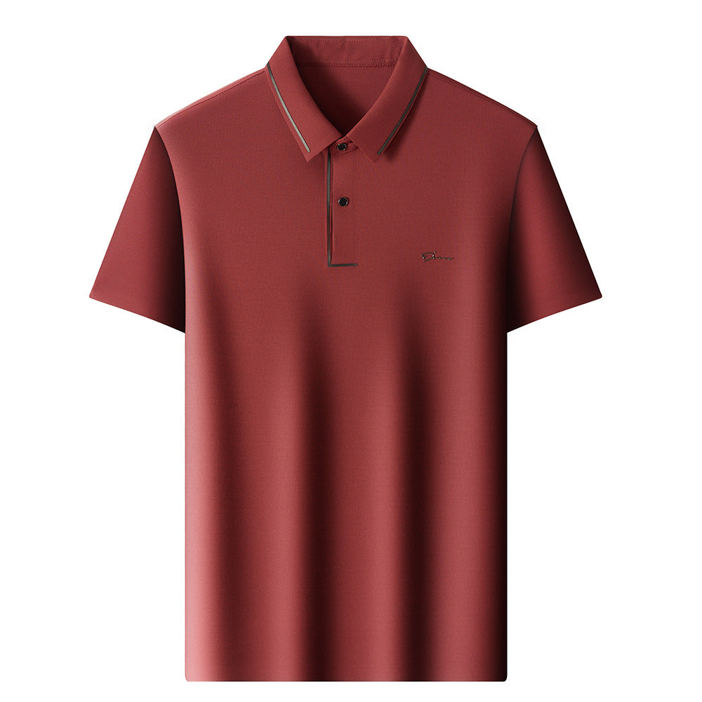 Men's Black Anti-Wrinkle Seamless Polo Shirt | Aladinae