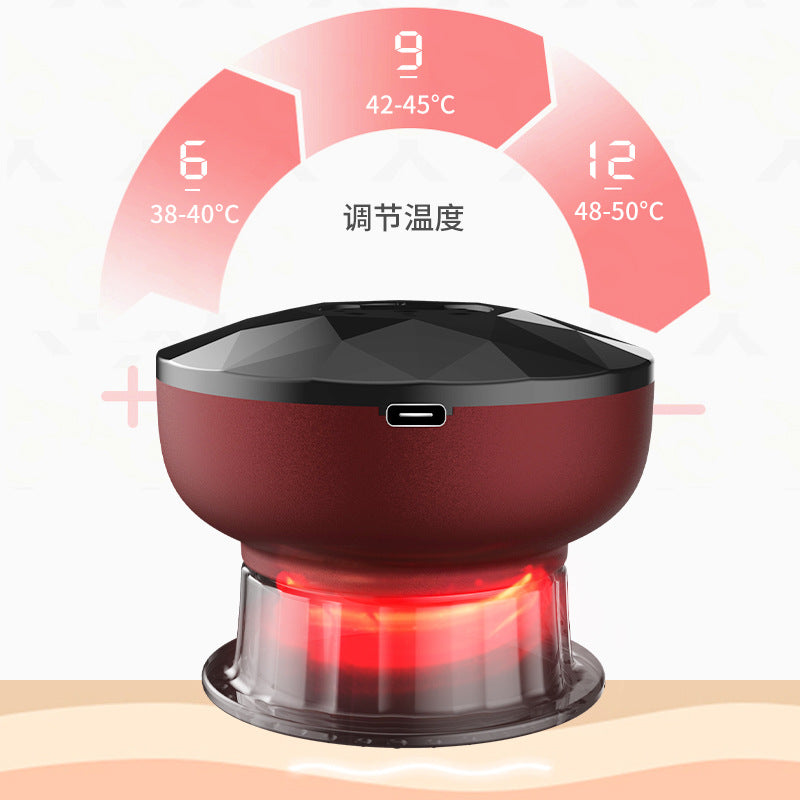 USB electric scraping instrument hot compress intelligent breathing massager lazy portable meridian dredging massage instrument