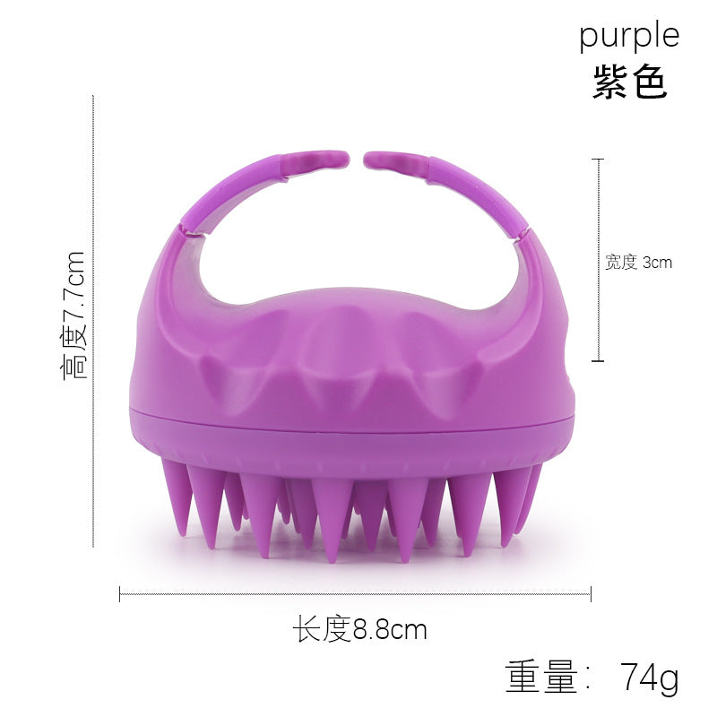 Factory direct sales of silicone shampoo brush, multi-functional massage brush, wet and dry shampoo comb, shower massage shampoo brush.