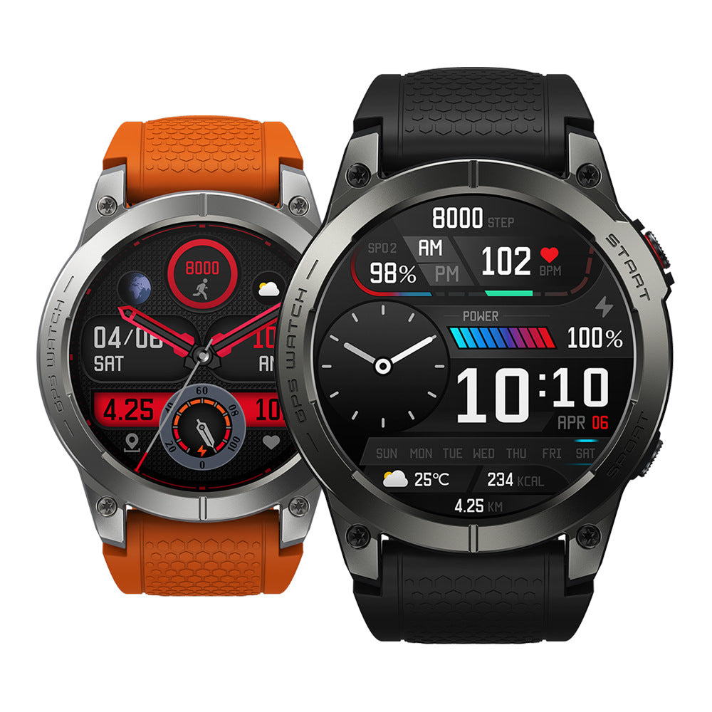 Men's Orange AMOLED GPS Smart Watch - Bluetooth Call