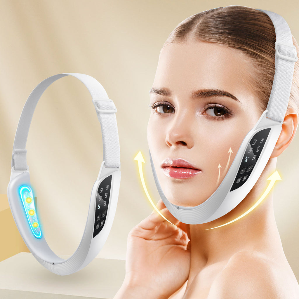 6-mode 8-level microcurrent EMS face slimming device, V-shaped facial massage, kneading, acupuncture, hammering, lifting, acupressure. (Cross-border product)