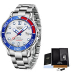 LIGE/Lige Fashion Explosion Style Men's Watch Quartz Three-Hand Watch Waterproof Clock