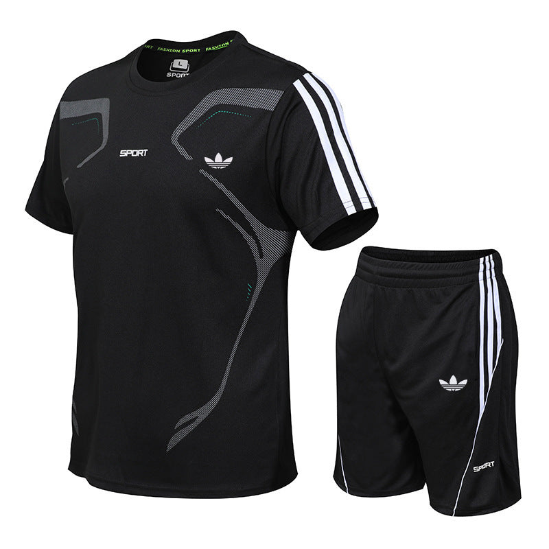 Men's Quick-Dry Short Sleeve Sports Suit - Ice Silk