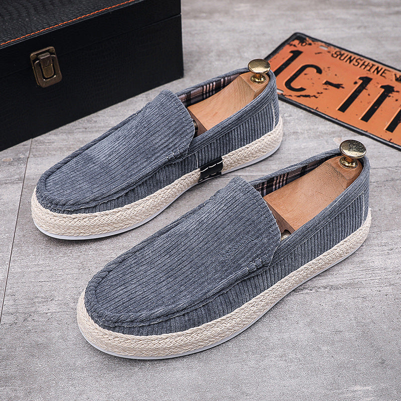 Cloth Shoes Men's Summer Breathable Soft Bottom Handmade Slip-on Old Beijing Fisherman Shoes Casual Fashion Shoes Cross-Border Men's Shoes
