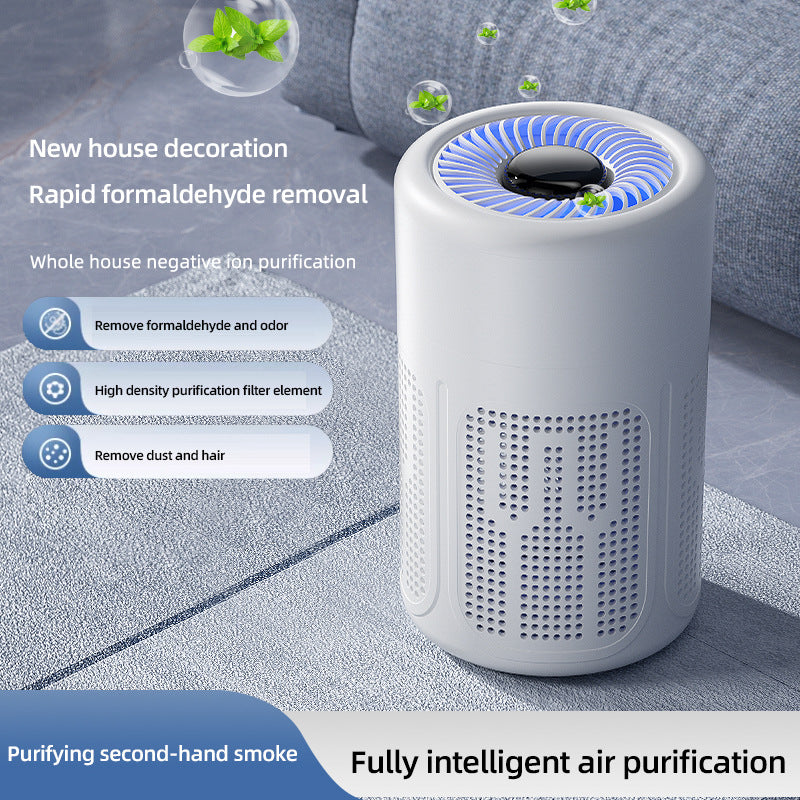 Amazon cross-border USB air purifier, negative ion home air purifier, formaldehyde removal, odor filtering, indoor deodorization.