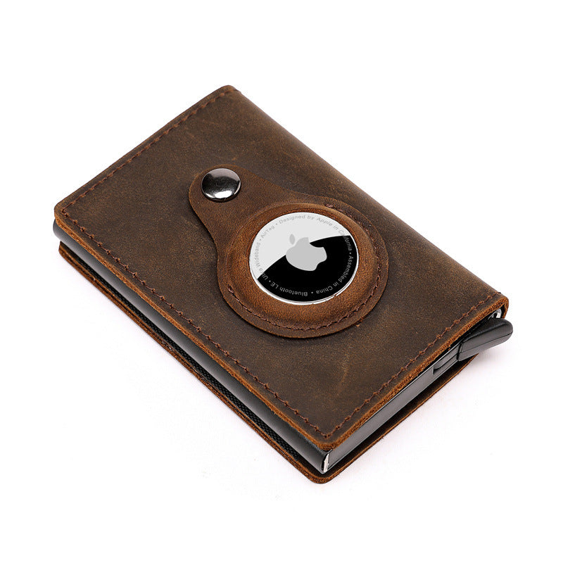AirTag Compatible Leather Wallet & Card Holder | Aladinae