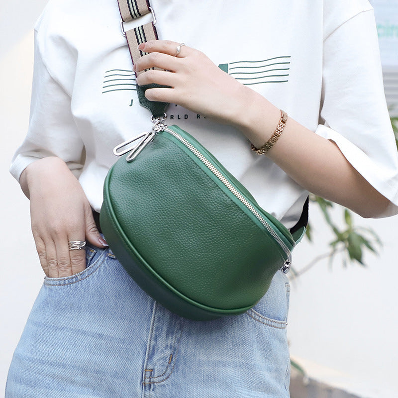 Genuine Leather Saddle Bag