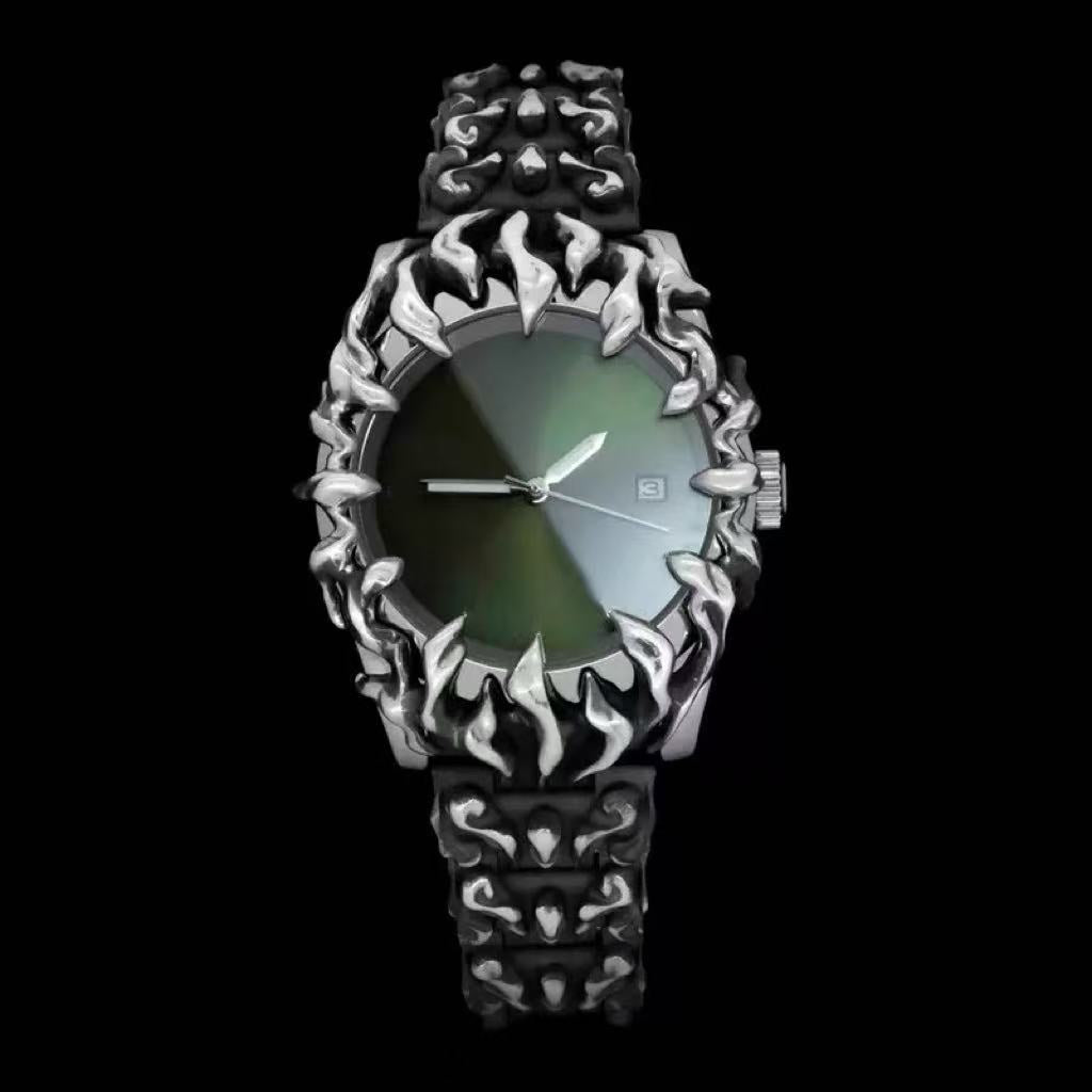 Claw-shaped watch, alabaster style, retro, Y2K, European and American style, unique, high-end, Instagram-worthy, niche watch.