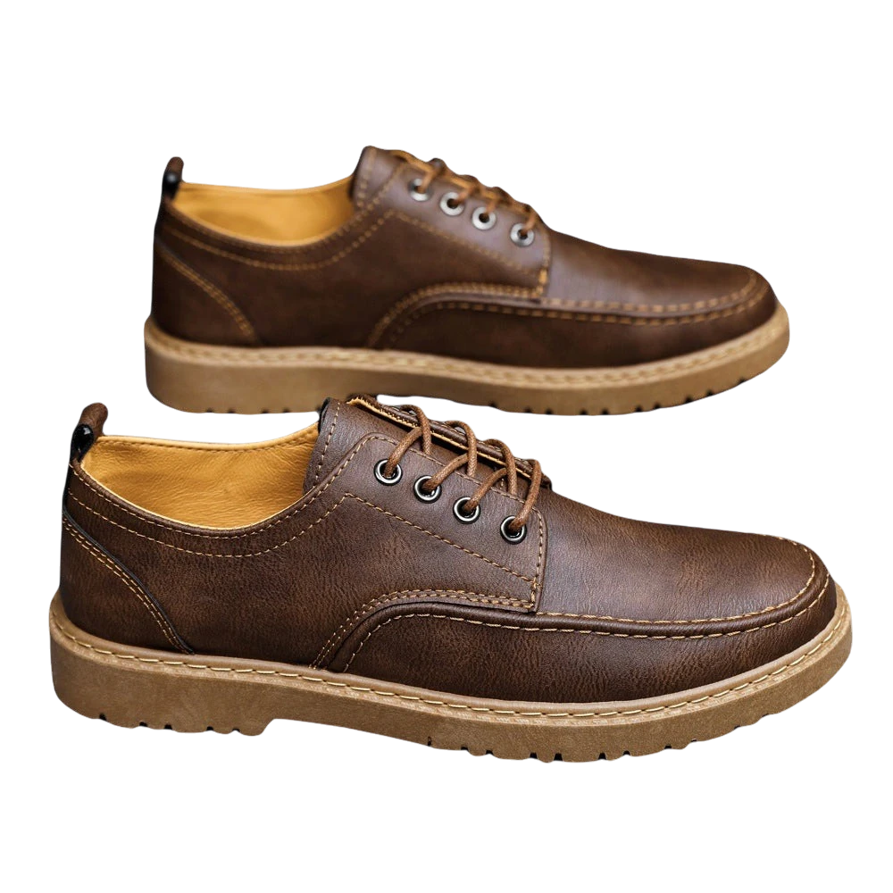 Men's Black British Brogue Shoes | Aladinae
