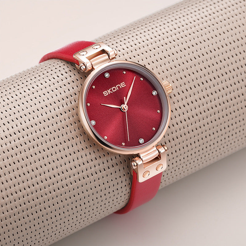 Women's Black Quartz Watch - Waterproof, Simple Design