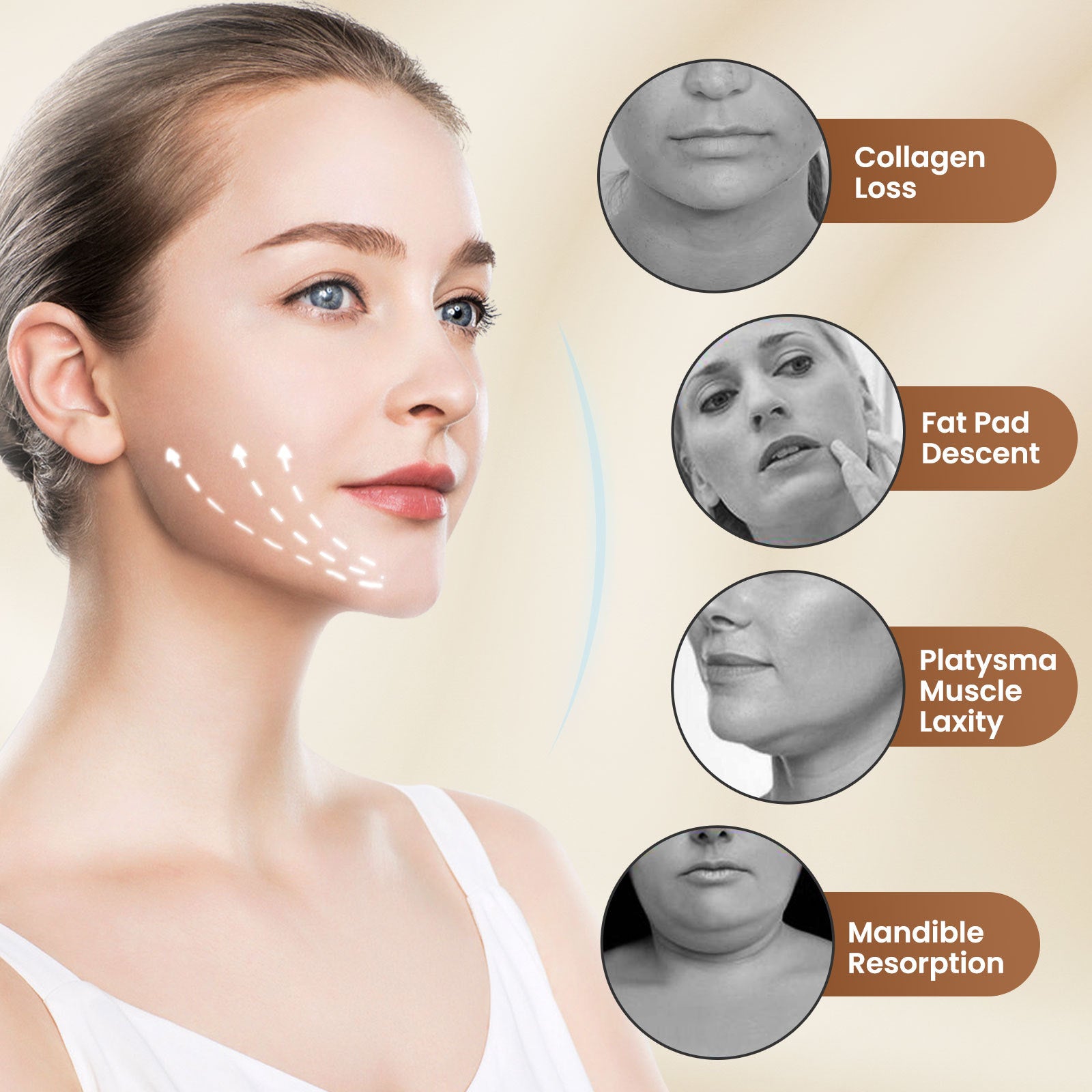 6-mode 8-level microcurrent EMS face slimming device, V-shaped facial massage, kneading, acupuncture, hammering, lifting, acupressure. (Cross-border product)
