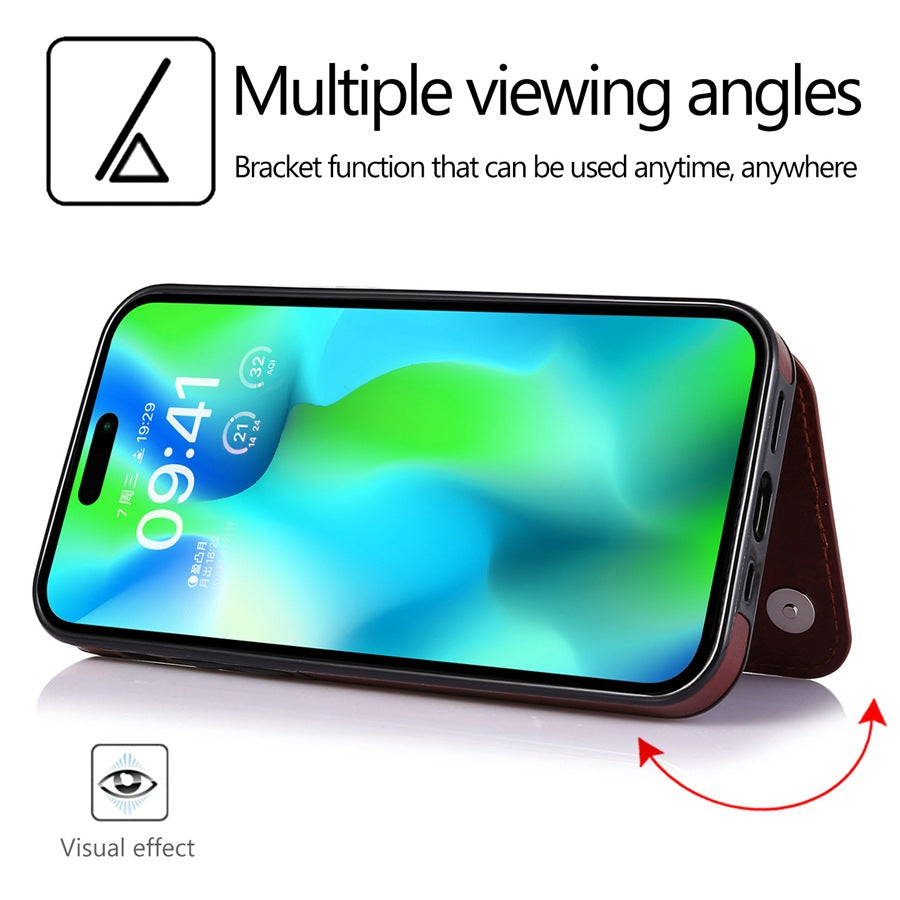 iPhone Wallet Case - Leather, Card Holder, Stand