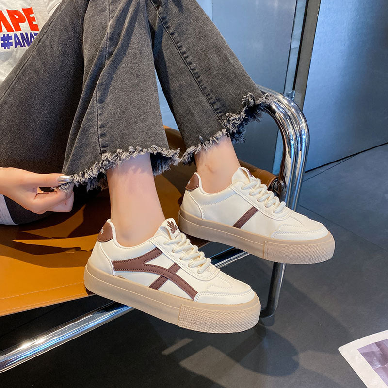 Women's shoes 2024 new spring and autumn thick-soled white shoes women's retro Forrest Gump shoes student casual shoes sports shoes