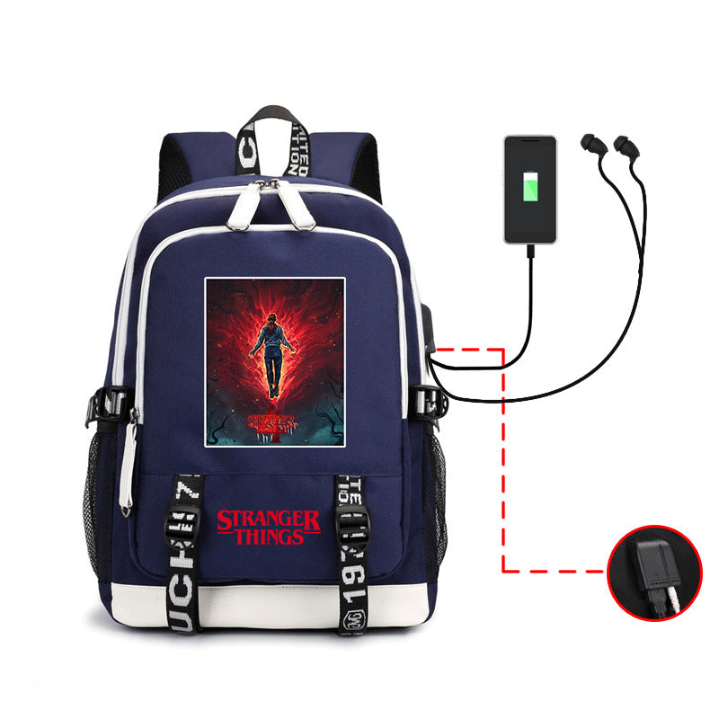 Cross-border Stranger Things Stranger Things4 peripheral backpack student school bag business computer bag