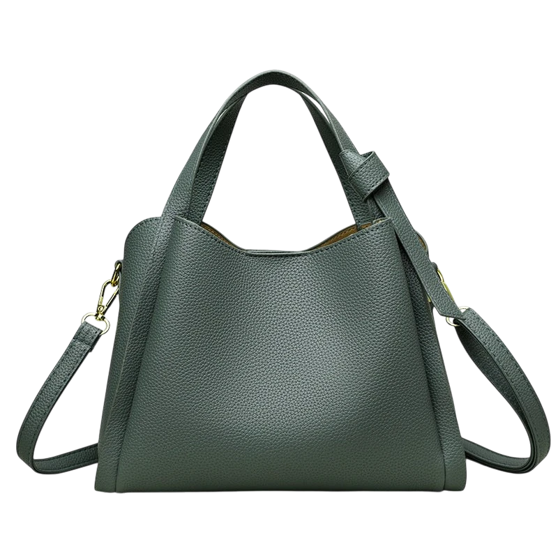 Soft leather women's handbag, 2025 style, basket-style, high-end shoulder bag, crossbody bag, versatile bucket bag.